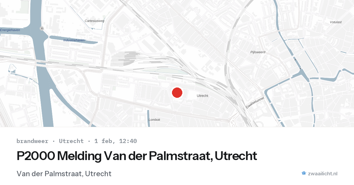 P2000 Melding Van der Palmstraat, Utrecht — 1 feb 2026