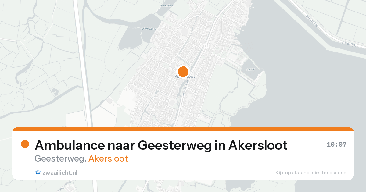 Ambulance naar Geesterweg in Akersloot — 24 aug 2026