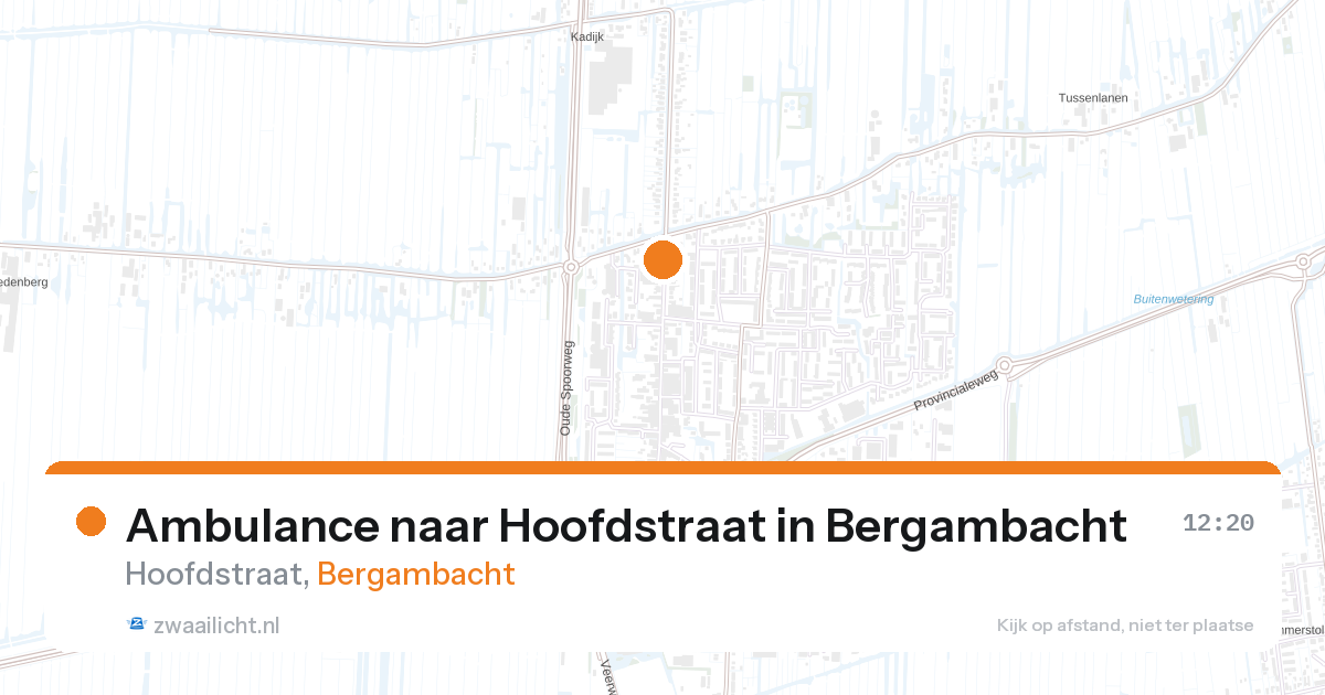 Ambulance naar Hoofdstraat in Bergambacht — 27 aug 2026