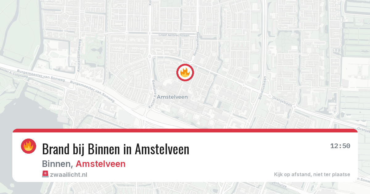 Brand bij Binnen in Amstelveen — 23 mei 2026
