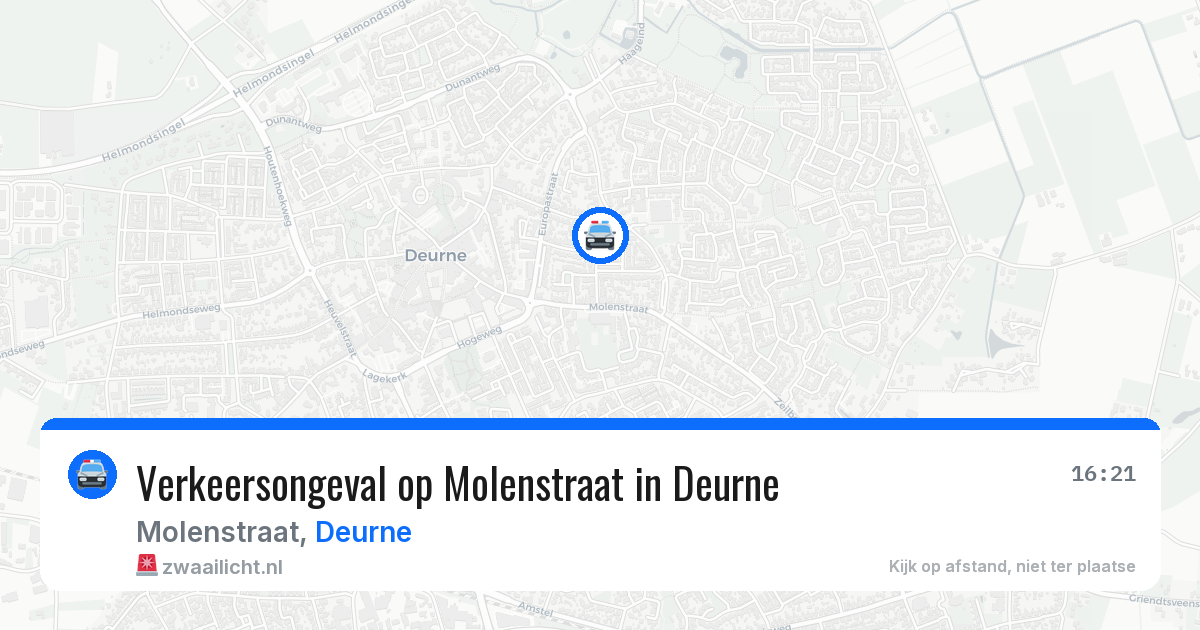 Verkeersongeval op Molenstraat in Deurne — 6 apr 2026