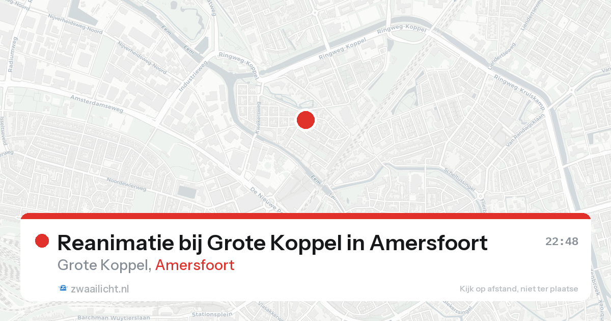 Reanimatie bij Grote Koppel in Amersfoort — 16 aug 2026