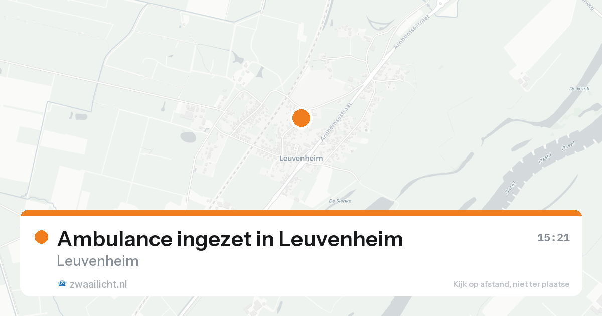 Ambulance ingezet in Leuvenheim — 2 aug 2026
