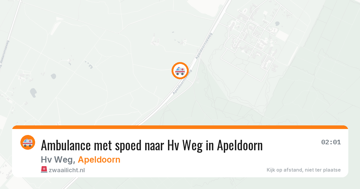 Ambulance met spoed naar Hv Weg in Apeldoorn — 30 jan 2026