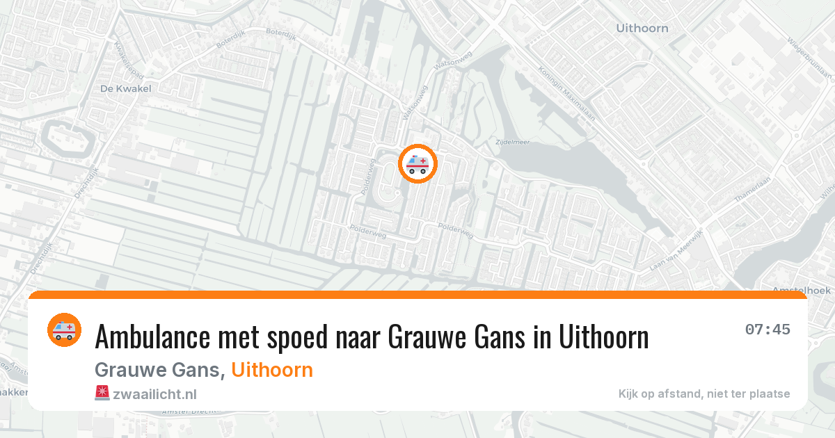 Ambulance met spoed naar Grauwe Gans in Uithoorn — 1 jun 2026