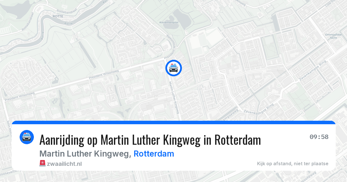 Aanrijding op Martin Luther Kingweg in Rotterdam — 16 jul 2026