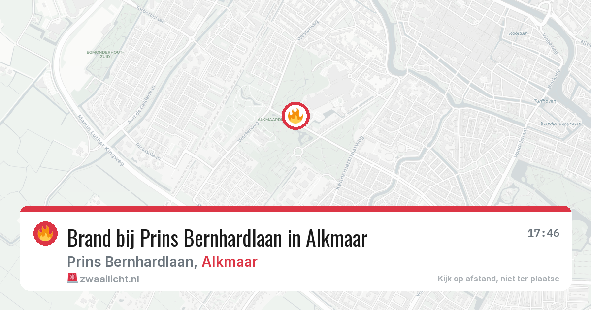 Brand bij Prins Bernhardlaan in Alkmaar — 4 mei 2026