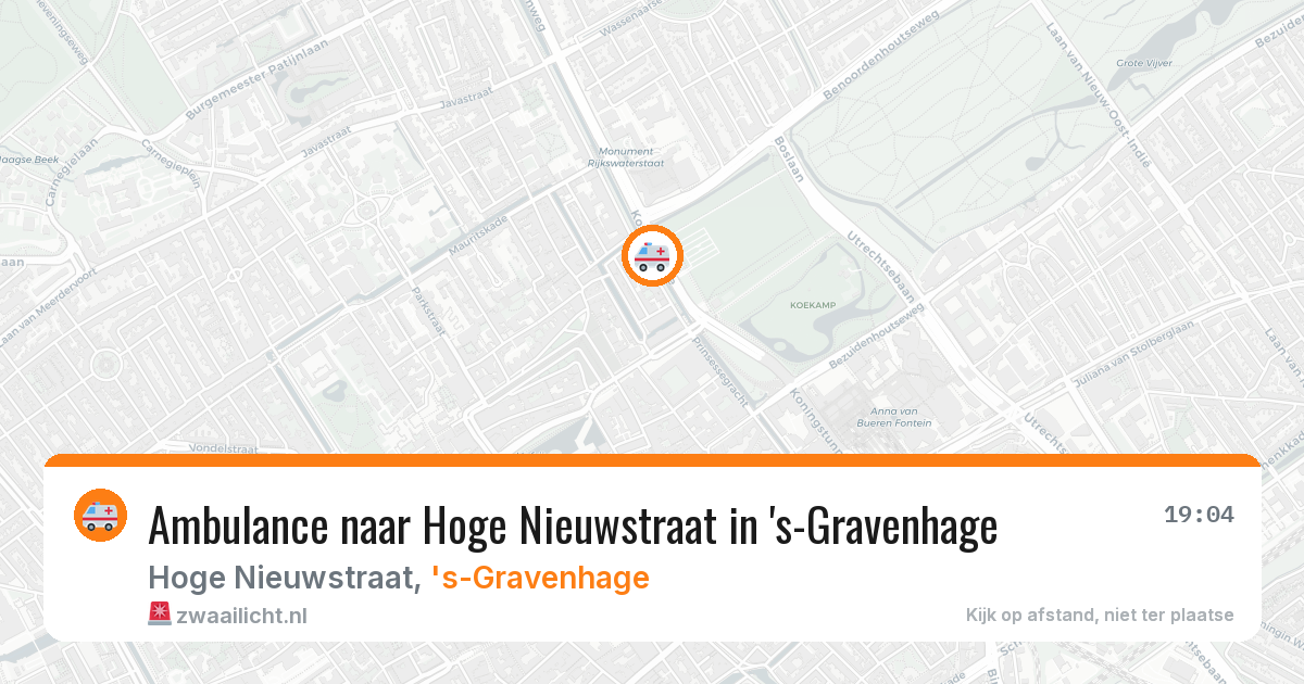 Ambulance naar Hoge Nieuwstraat in 's-Gravenhage — 12 mrt 2026