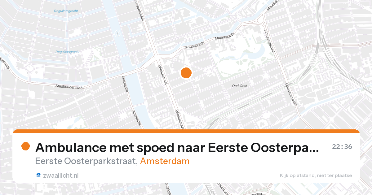 Ambulance met spoed naar Eerste Oosterparkstraat in Amsterdam — 26 aug 2026