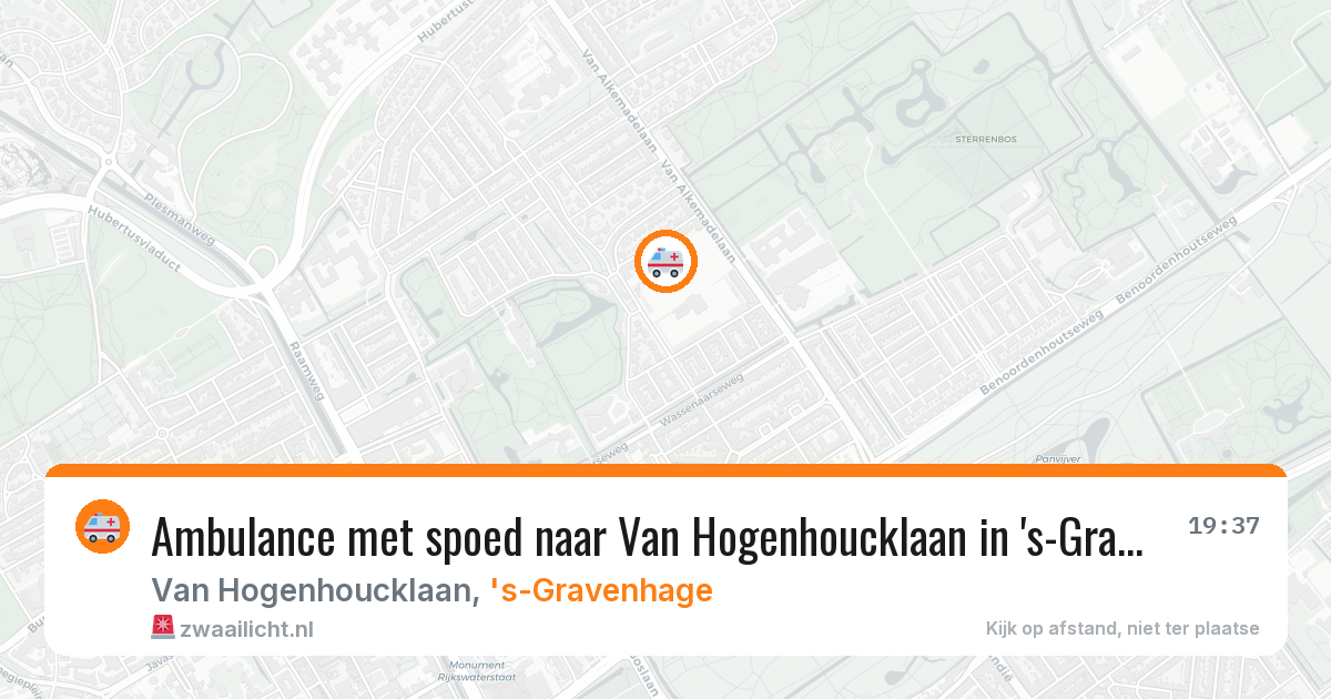 Ambulance met spoed naar Van Hogenhoucklaan in 's-Gravenhage — 16 apr 2026