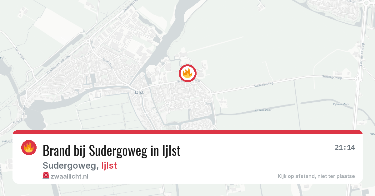 Brand bij Sudergoweg in Ijlst — 23 mrt 2026