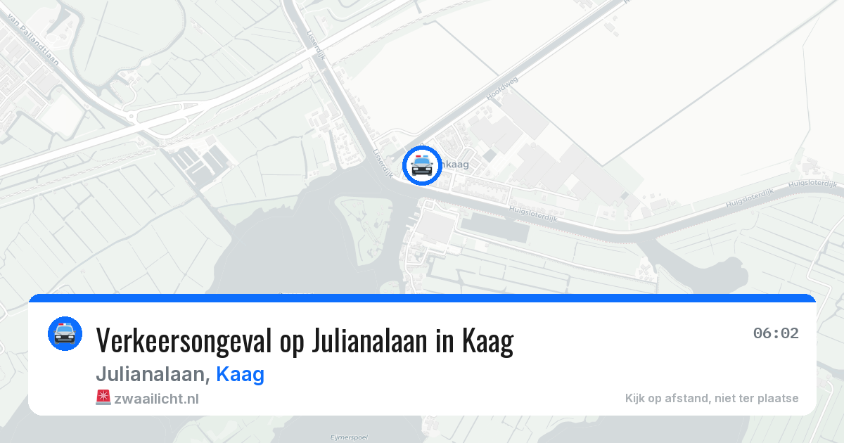 Verkeersongeval op Julianalaan in Kaag — 23 jun 2026