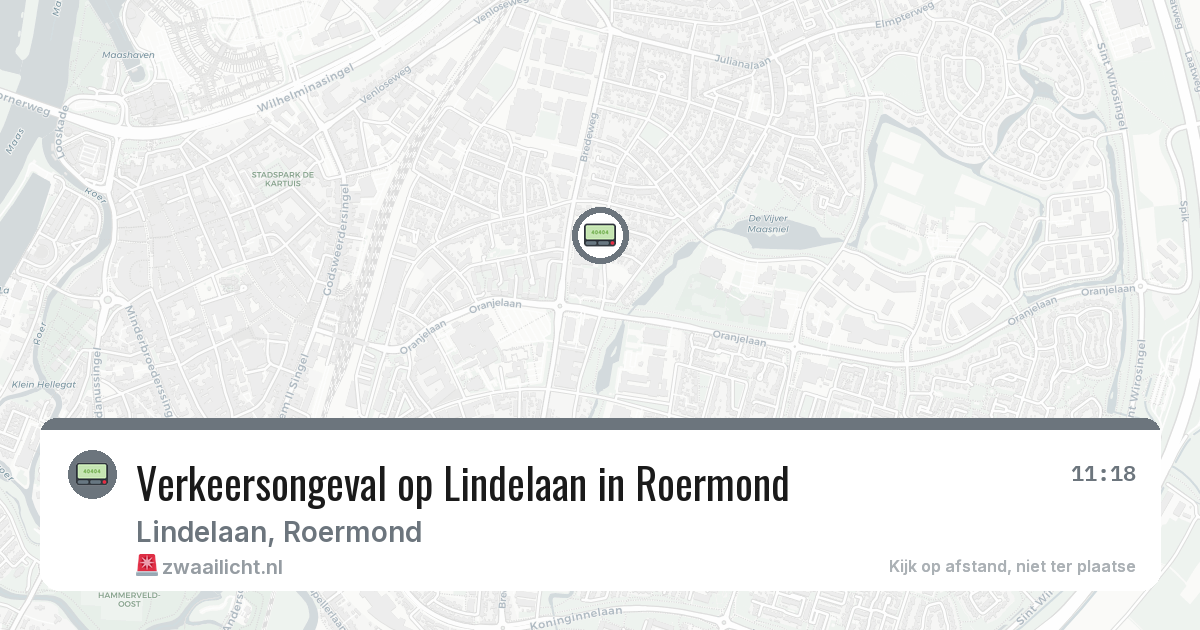 Verkeersongeval op Lindelaan in Roermond — 17 jun 2026