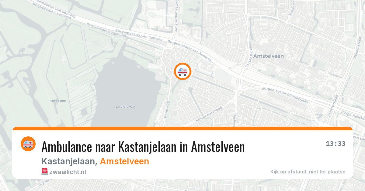 Ambulance naar Kastanjelaan in Amstelveen — 20 jul 2026