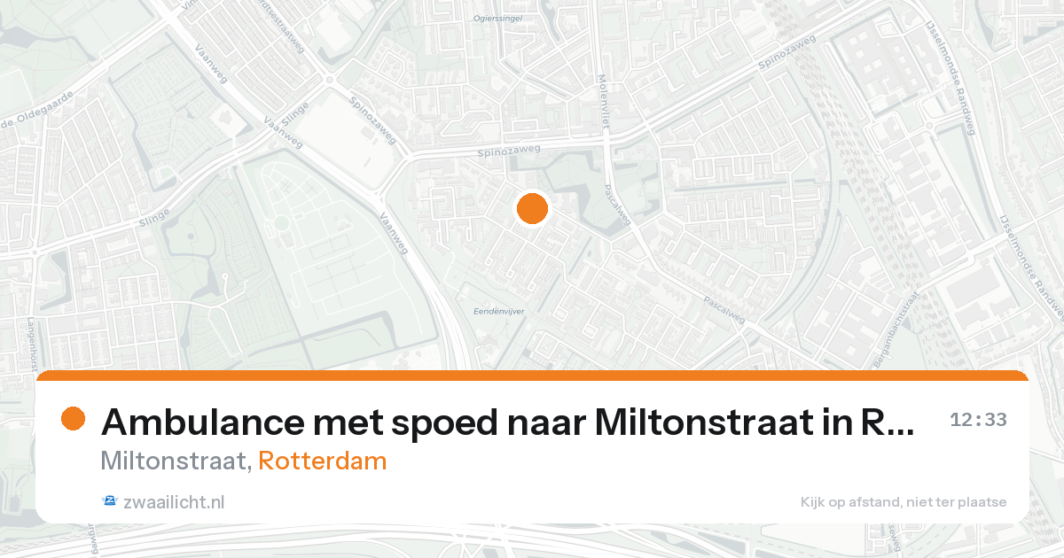 Ambulance met spoed naar Miltonstraat in Rotterdam — 11 jul 2026