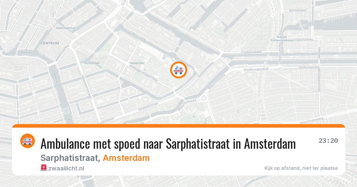 Ambulance met spoed naar Sarphatistraat in Amsterdam — 9 jun 2026