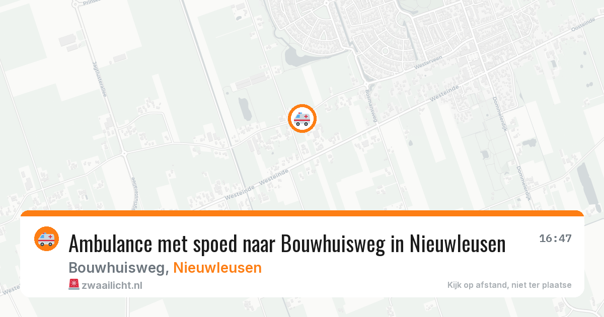 Ambulance met spoed naar Bouwhuisweg in Nieuwleusen — 27 apr 2026
