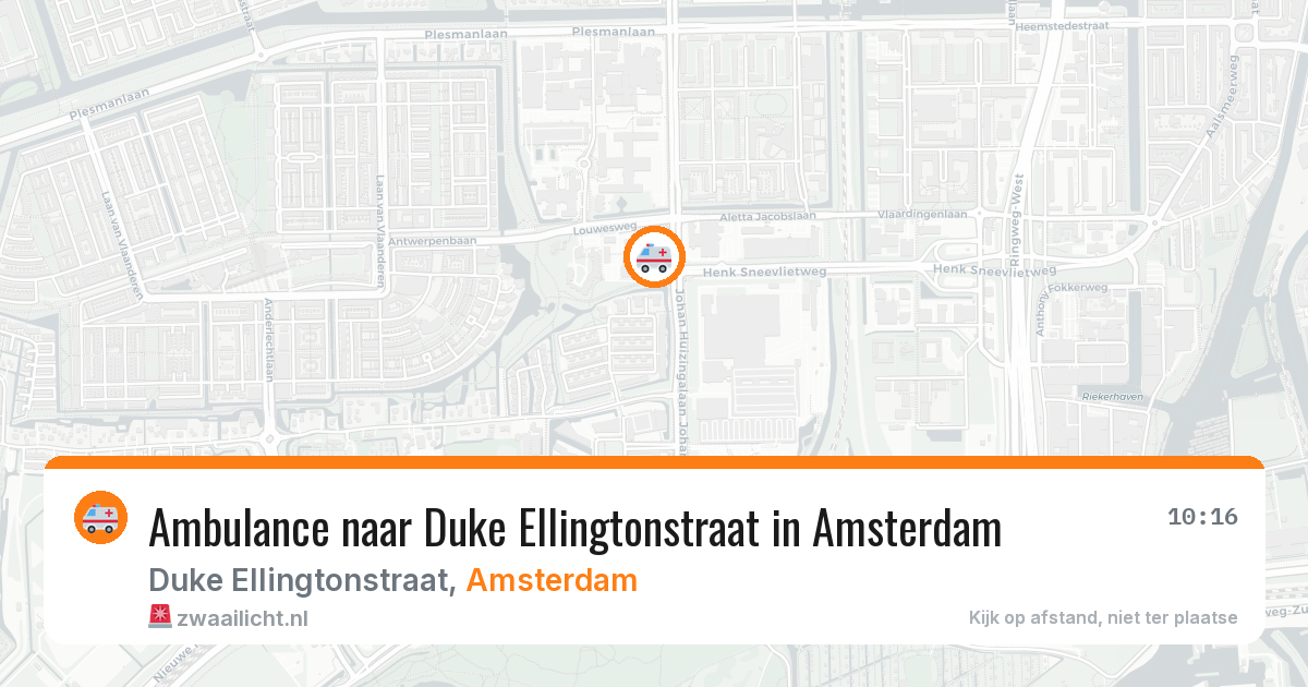 Ambulance naar Duke Ellingtonstraat in Amsterdam — 2 jun 2026