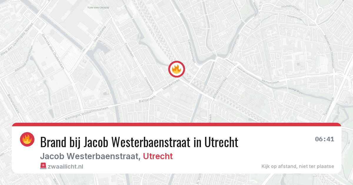 Brand bij Jacob Westerbaenstraat in Utrecht — 8 jul 2026