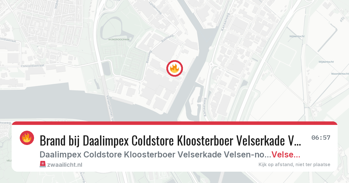 Brand bij Daalimpex Coldstore Kloosterboer Velserkade Velsen-noord in Velsen-Noord — 3 mei 2026