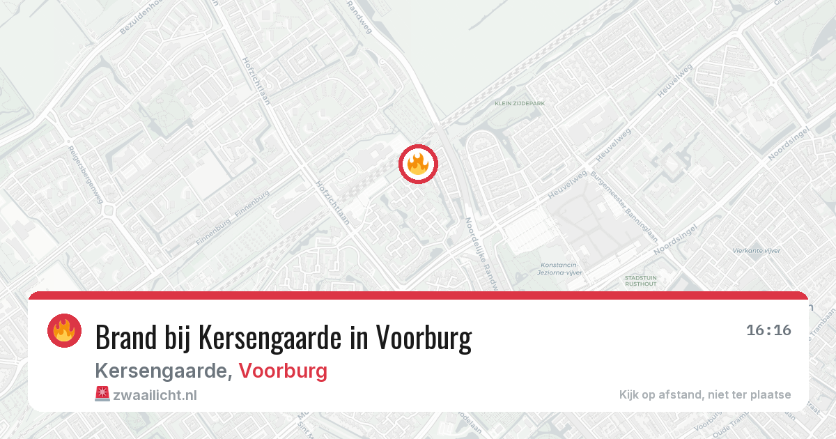 Brand bij Kersengaarde in Voorburg — 3 jul 2026