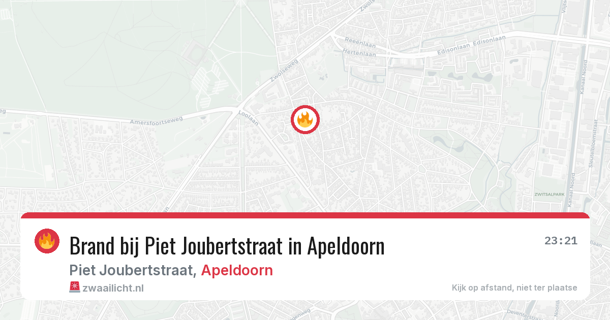 Brand bij Piet Joubertstraat in Apeldoorn — 12 jun 2026