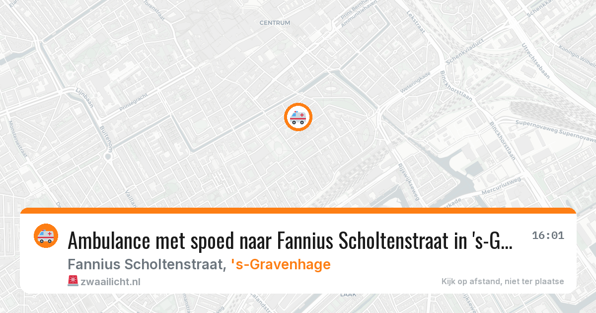 Ambulance met spoed naar Fannius Scholtenstraat in 's-Gravenhage — 21 mei 2026