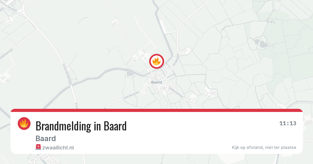 Brandmelding in Baard — 31 jul 2026