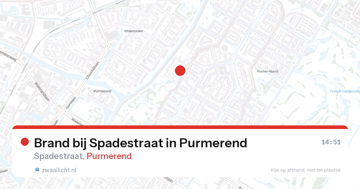 Brand bij Spadestraat in Purmerend — 28 aug 2026