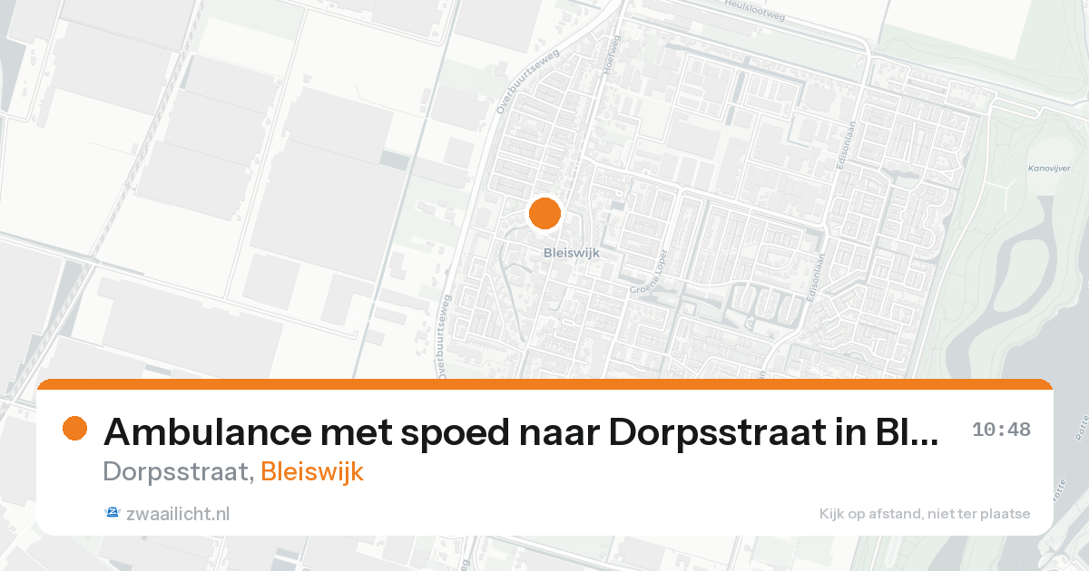 Ambulance met spoed naar Dorpsstraat in Bleiswijk — 19 aug 2026