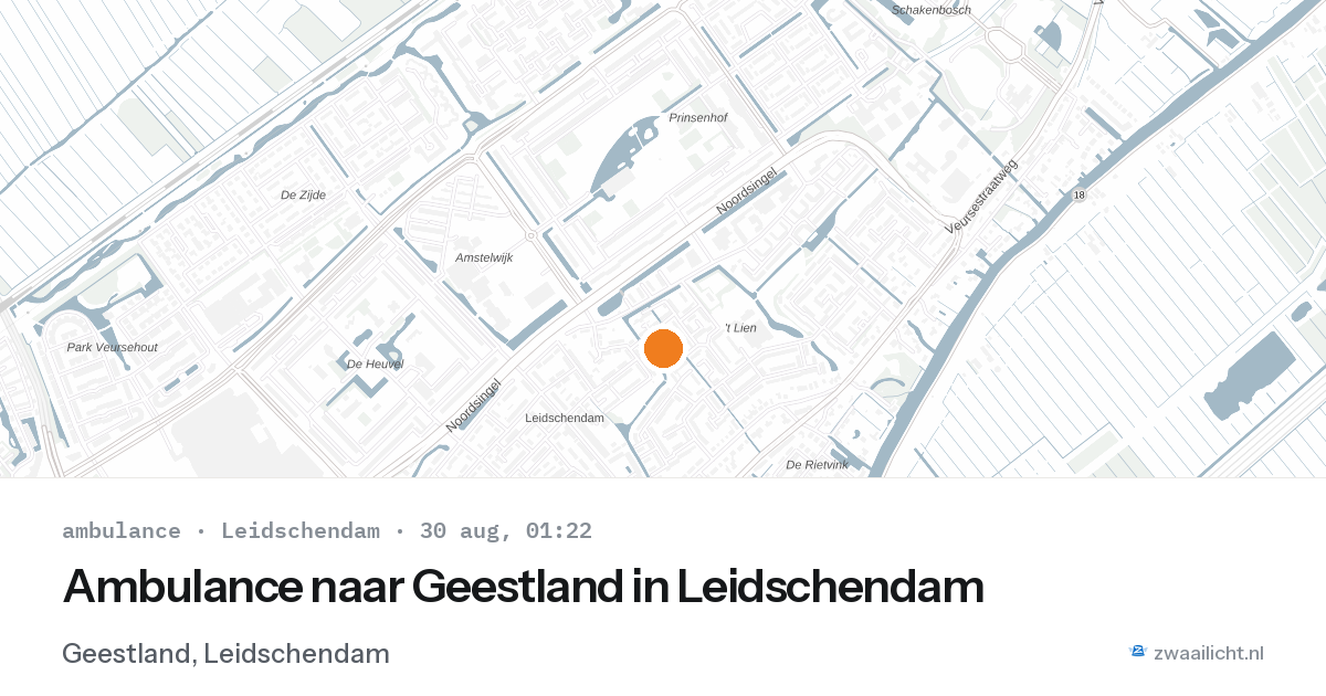 Ambulance naar Geestland in Leidschendam — 29 aug 2026