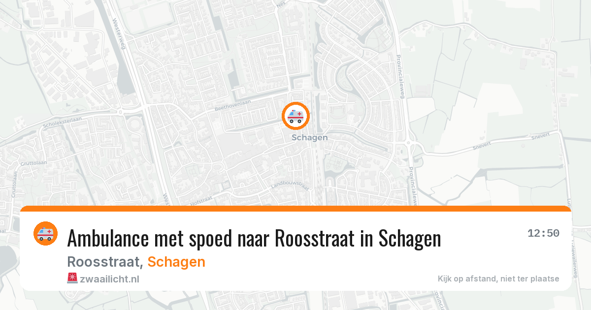 Ambulance met spoed naar Roosstraat in Schagen — 2 mei 2026