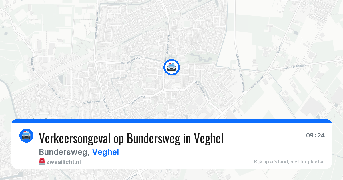 Verkeersongeval op Bundersweg in Veghel — 26 mrt 2026