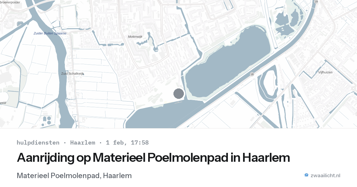Aanrijding op Materieel Poelmolenpad in Haarlem — 1 feb 2026