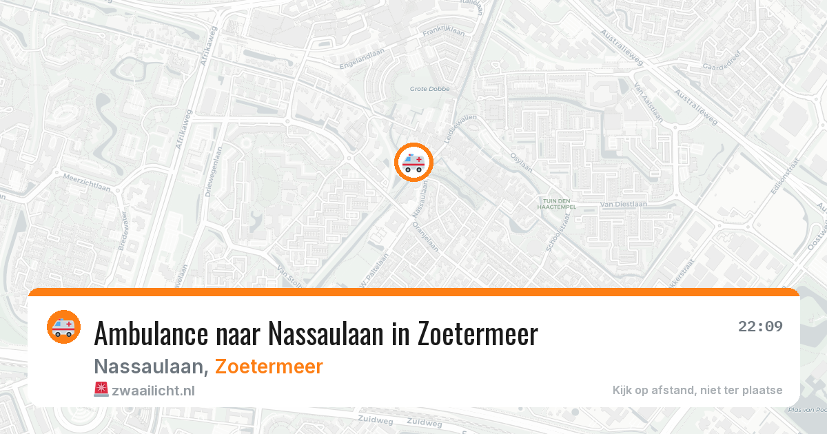 Ambulance naar Nassaulaan in Zoetermeer — 12 jun 2026