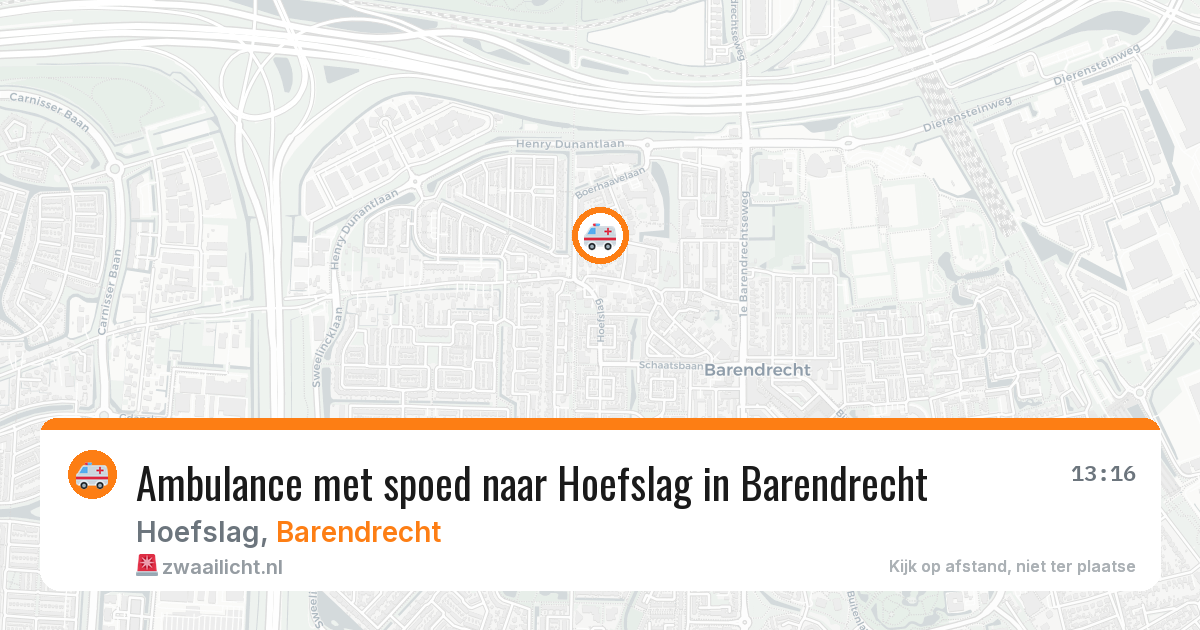 Ambulance met spoed naar Hoefslag in Barendrecht — 31 jul 2026