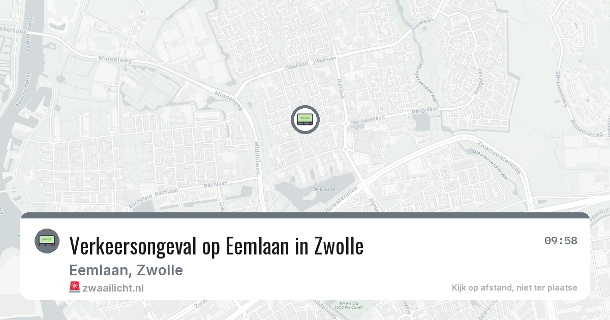 Verkeersongeval op Eemlaan in Zwolle — 13 jul 2026
