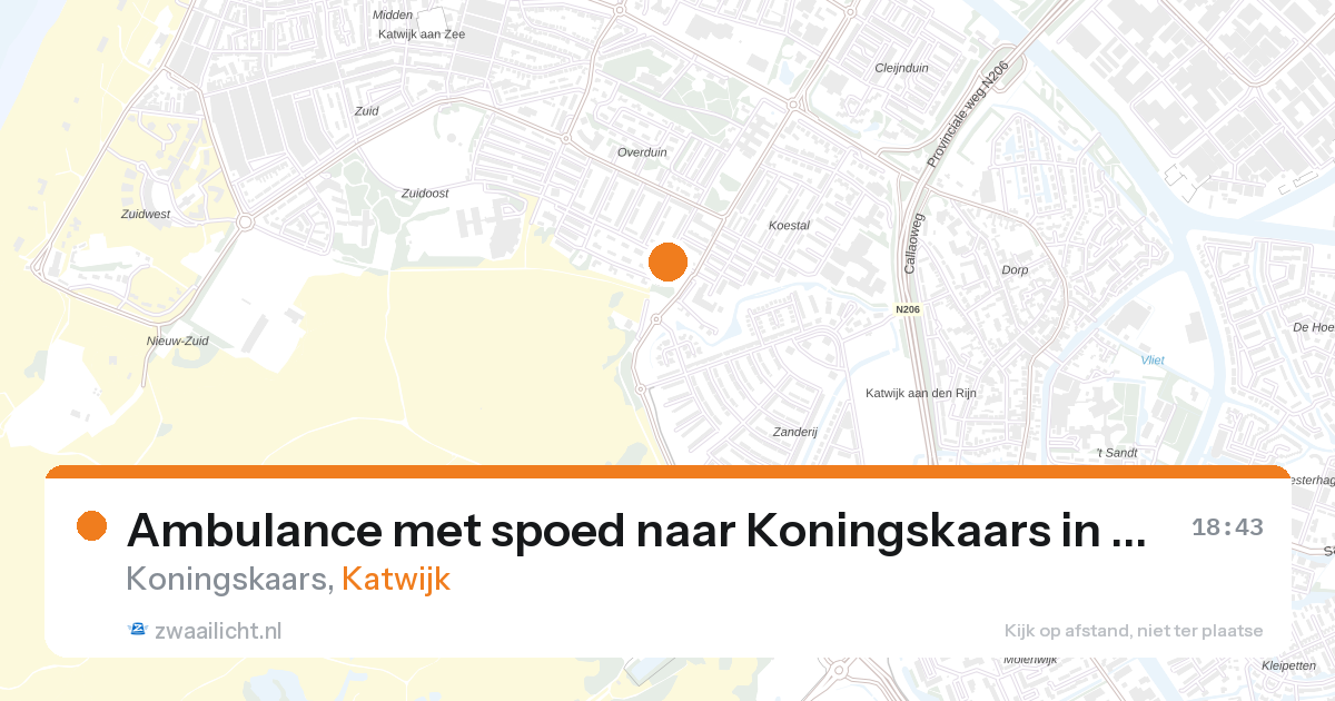 Ambulance met spoed naar Koningskaars in Katwijk — 27 mei 2026