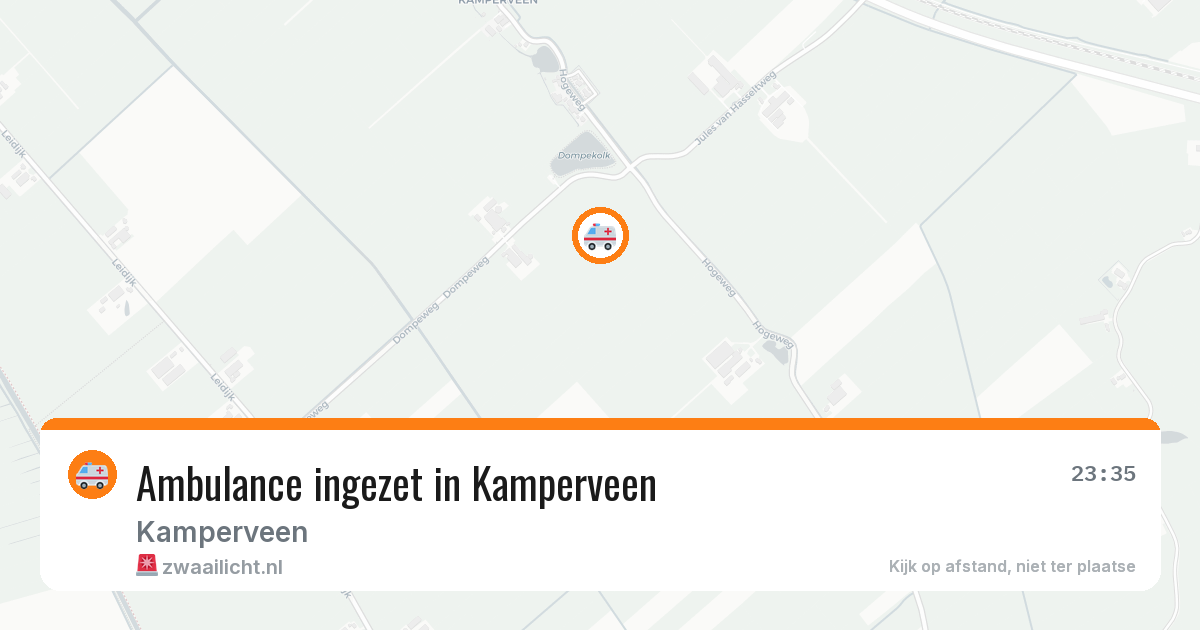Ambulance ingezet in Kamperveen — 20 mei 2026