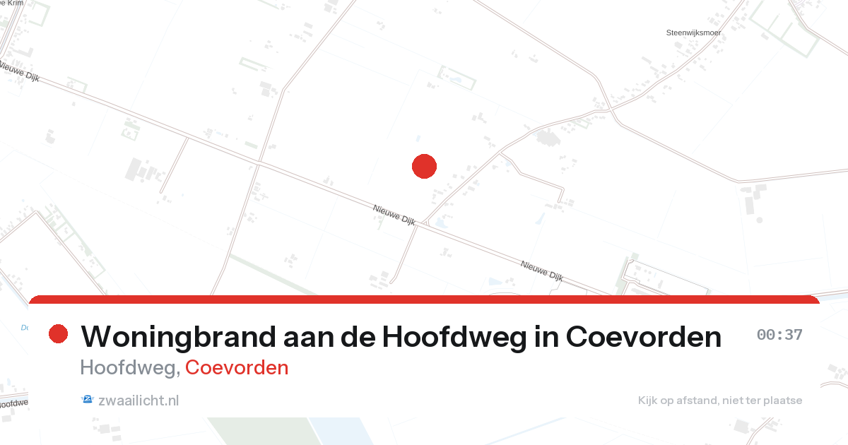 Woningbrand aan de Hoofdweg in Coevorden — 31 jan 2026