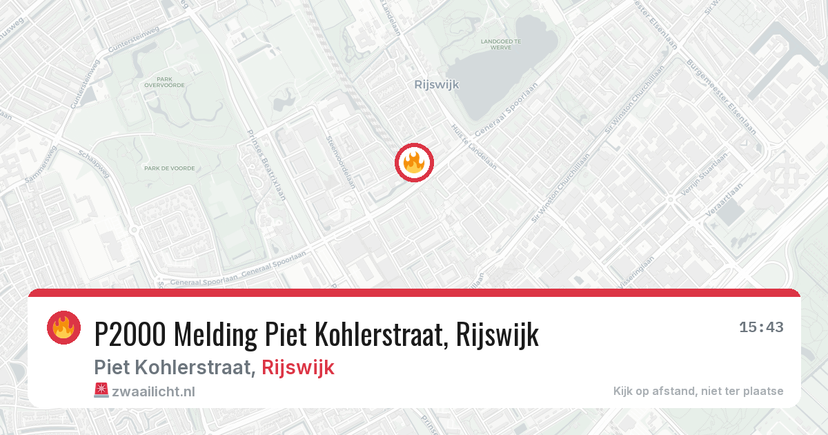 P2000 Melding Piet Kohlerstraat, Rijswijk — 8 feb 2026