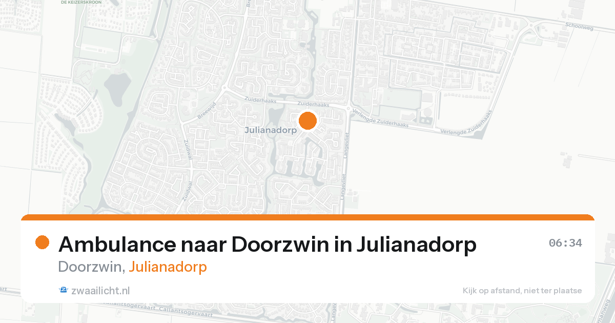 Ambulance naar Doorzwin in Julianadorp — 19 mei 2026
