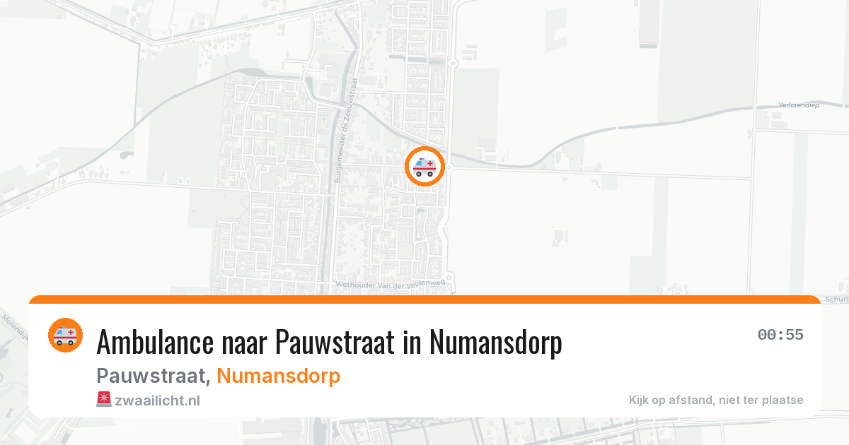 Ambulance naar Pauwstraat in Numansdorp — 30 mei 2026