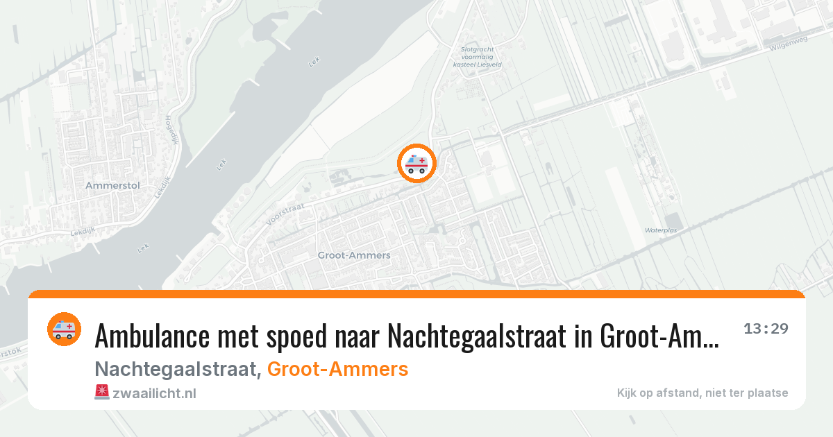 Ambulance met spoed naar Nachtegaalstraat in Groot-Ammers — 28 jun 2026