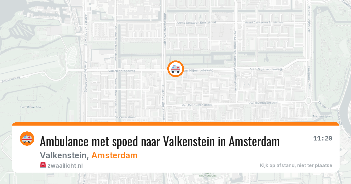 Ambulance met spoed naar Valkenstein in Amsterdam — 30 jul 2026