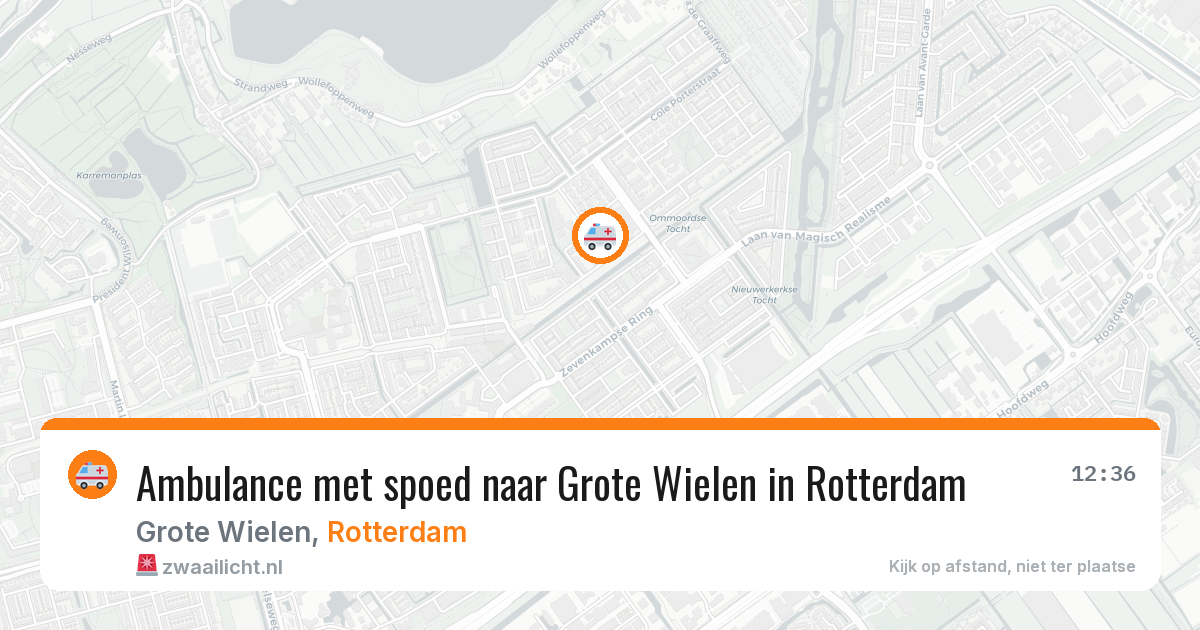 Ambulance met spoed naar Grote Wielen in Rotterdam — 23 jun 2026