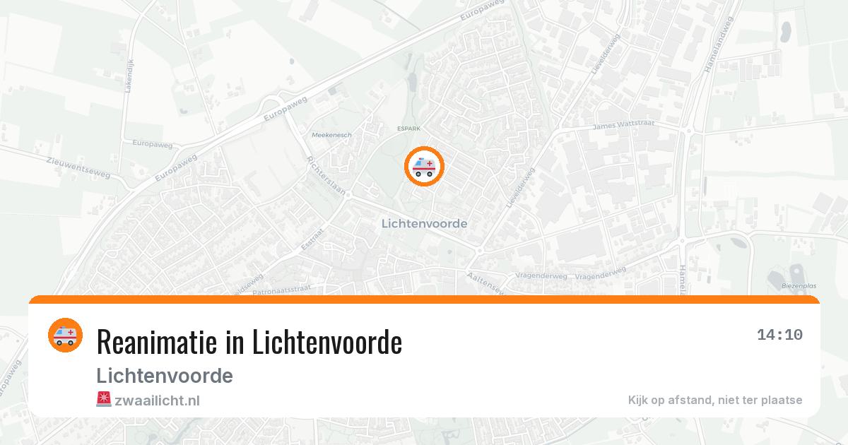 Reanimatie in Lichtenvoorde — 20 jul 2026