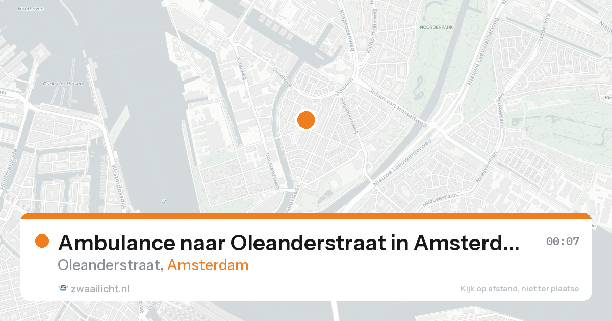 Ambulance naar Oleanderstraat in Amsterdam — 18 aug 2026