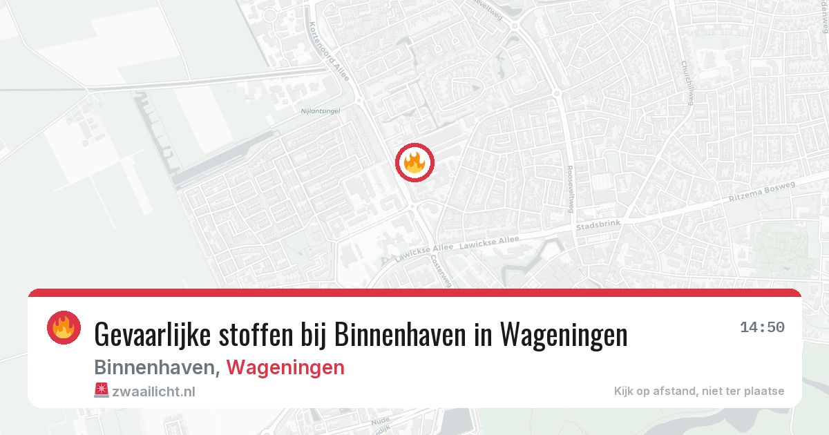Gevaarlijke stoffen bij Binnenhaven in Wageningen — 29 jan 2026