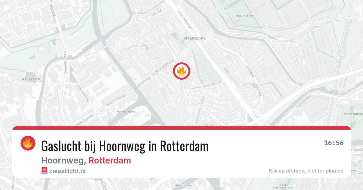 Gaslucht bij Hoornweg in Rotterdam — 4 apr 2026